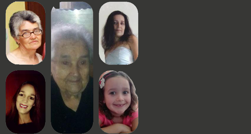 Cinco gerações de mulheres