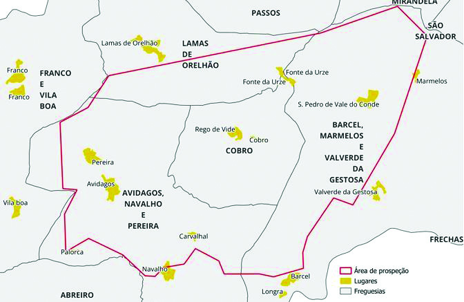 Extinto por caducidade contrato de prospeção e pesquisa de depósitos minerais nos concelhos de Mirandela, Macedo de Cavaleiros e Vinhais